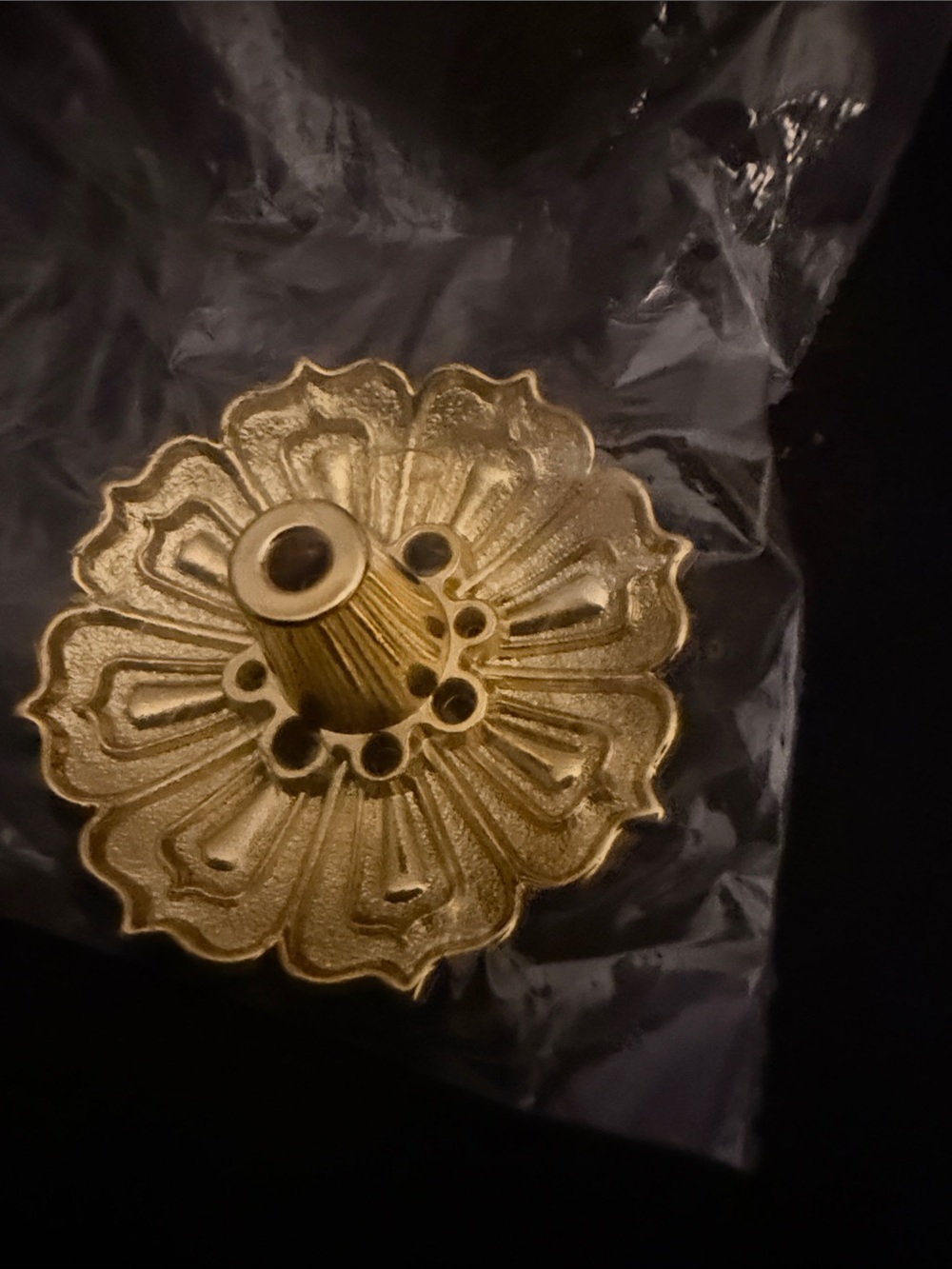 Mini Lotus Gold Incense Holder